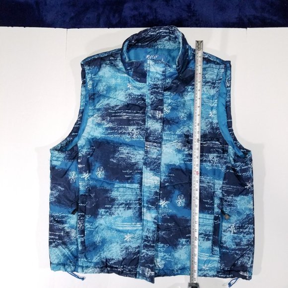 White Mountain Blue All-Over-Print Outdoor Vest - Picture 5 of 11